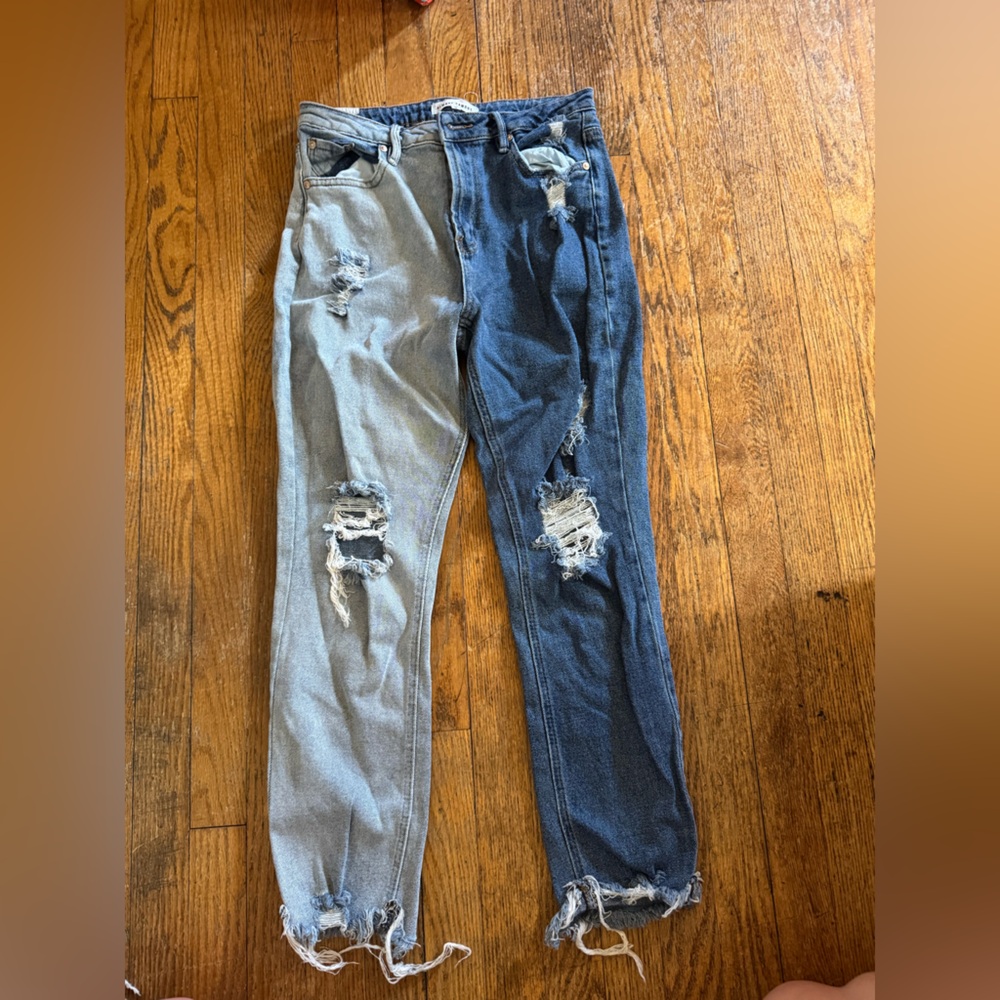 Two tone jeans